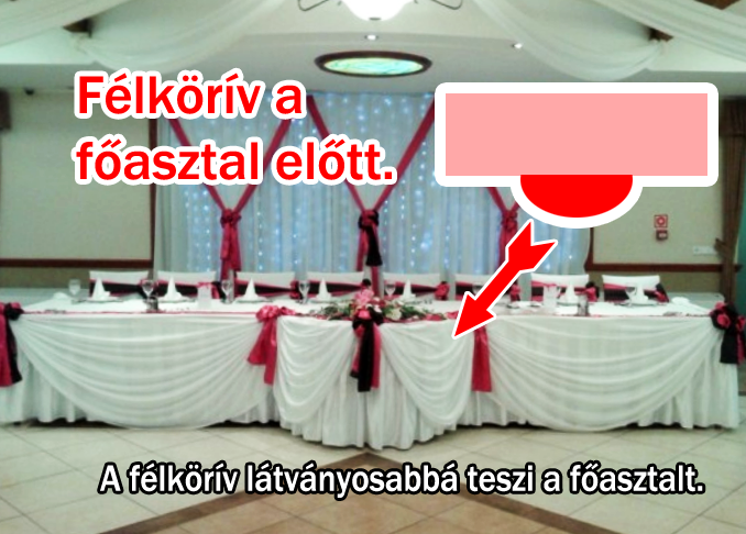 Főasztal félkörív illusztráció